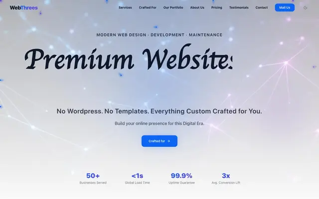 WebThrees - Making Premium Website, Hosting… website