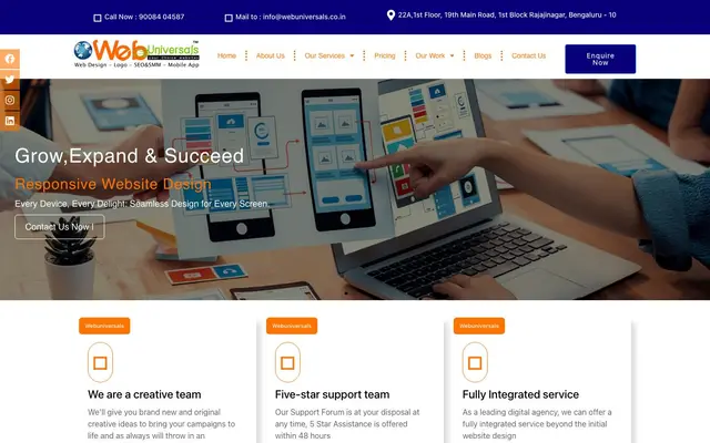Web Universals website