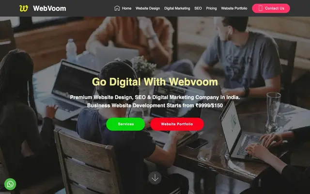 Webvoom Pvt. Ltd website