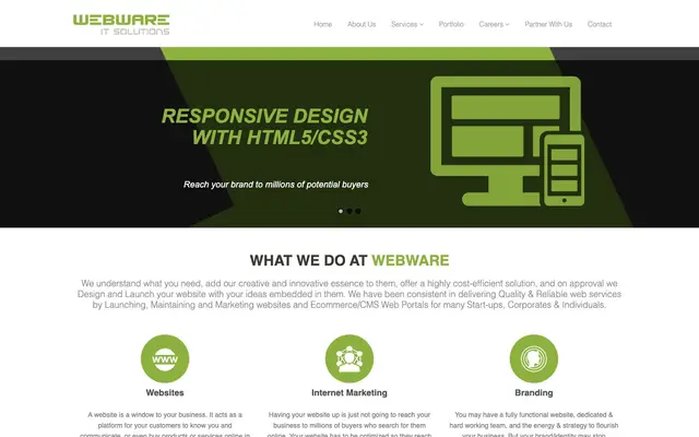 Webware IT Solutions website