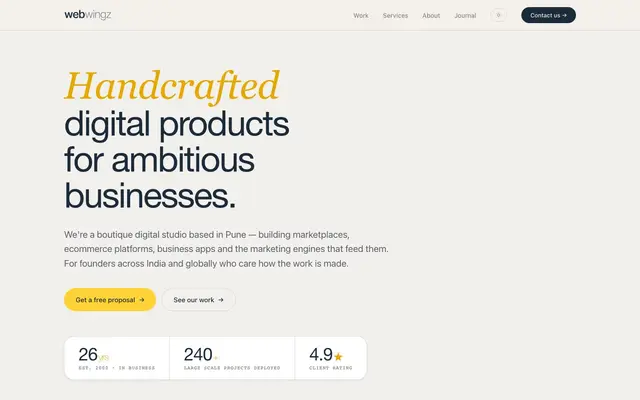 Webwingz website