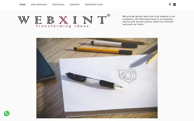 WebXint Technologies website