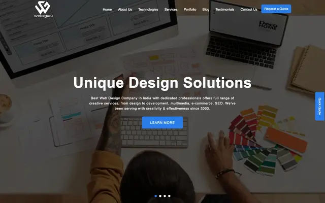 Webzguru website