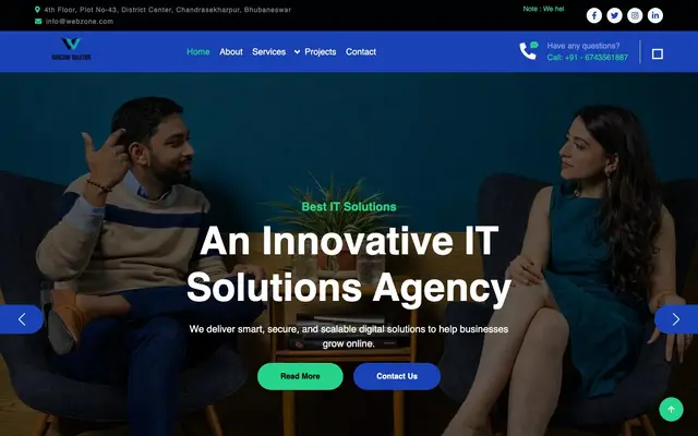 WebZone Solution website