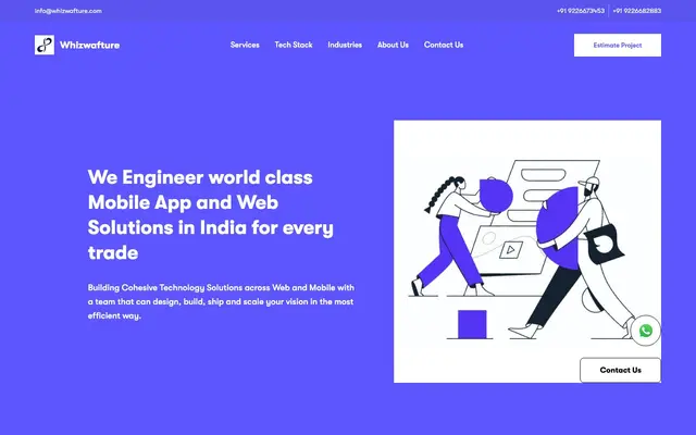 Whizwafture - Web Design & iOS / Android Mobile App Development Company Mumbai website