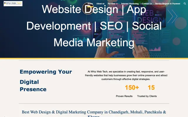 Whiz Web Tech - Web Design, Development & SEO in Mohali website
