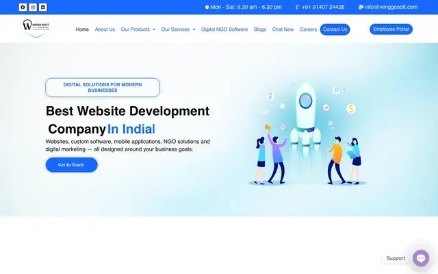 Winggo Soft Technologies Pvt Ltd website
