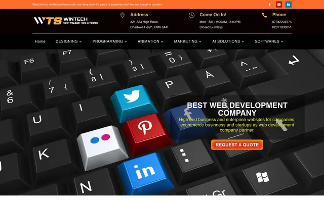Wintech Software Company website