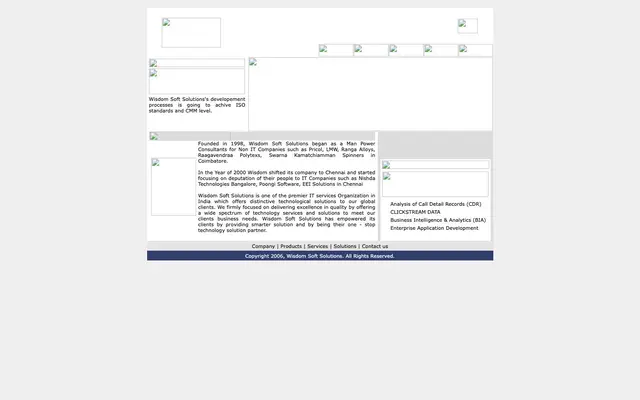 Wisdom Soft Solutions website