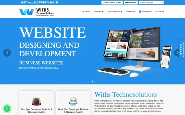 Withs Technosolutions website