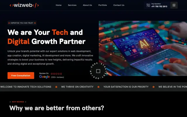 Wizweb IT Solutions Private Limited website