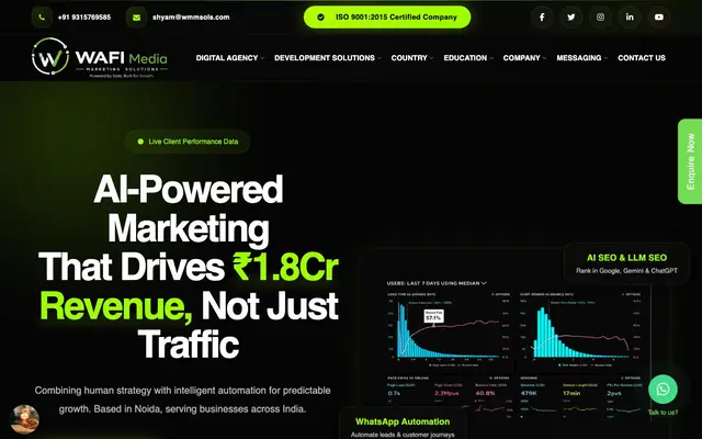 Wafi Media Marketing Solutions Pvt. Ltd website