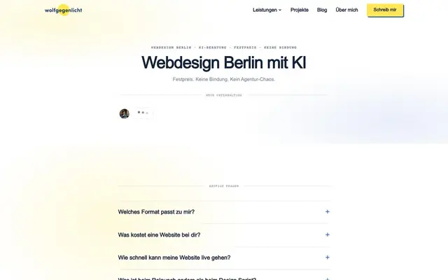 wolfgegenlicht - Wolfgang Stefani - Webdesign Berlin website