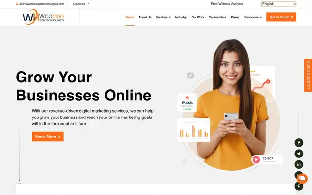 Woohoo Web Technologies website