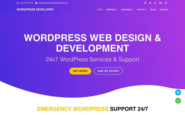 WDO - WordPress Design Development & Support website