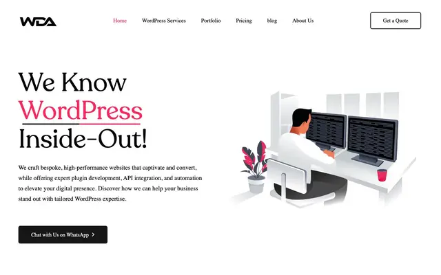WordPress Development Agency website