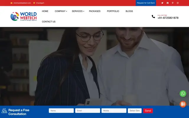 Web Design & Development and Graphic Design Company - World Webtech website