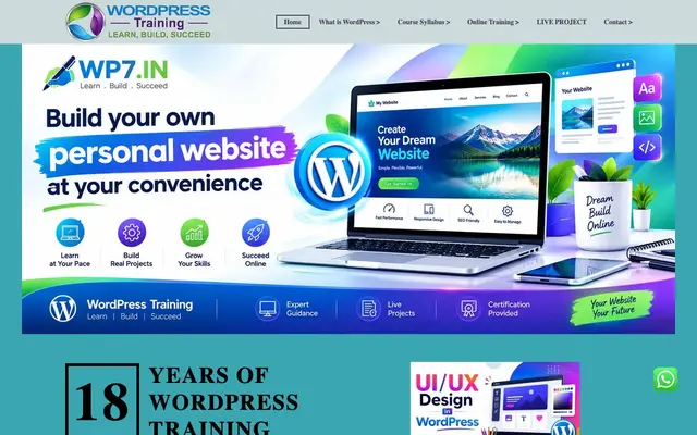 Wordpress Training website