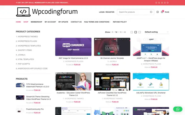 Wpcodingforum website