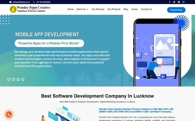 Wonder Point Creative Solutions Pvt Ltd website