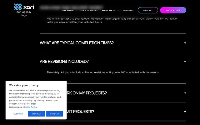 XARI Agency website