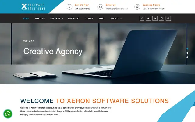 Xeron Software Solutions website