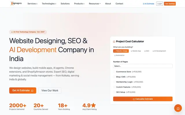 XigmaPro Software Pvt Ltd website