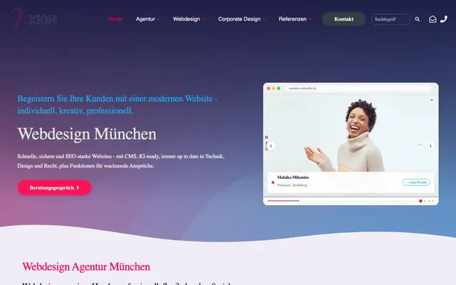 Xion Webdesign München website