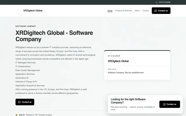 XRDigitech Global website