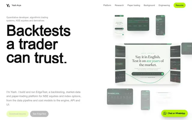 Yash Arya - Websites and Web Applications website