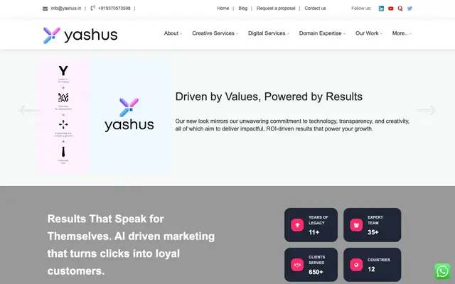 Yashus Digital Marketing Pvt. Ltd website