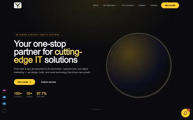 Yatiken Software Solutions website