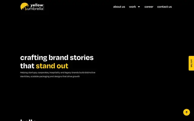 Yellow Umbrella Creative website