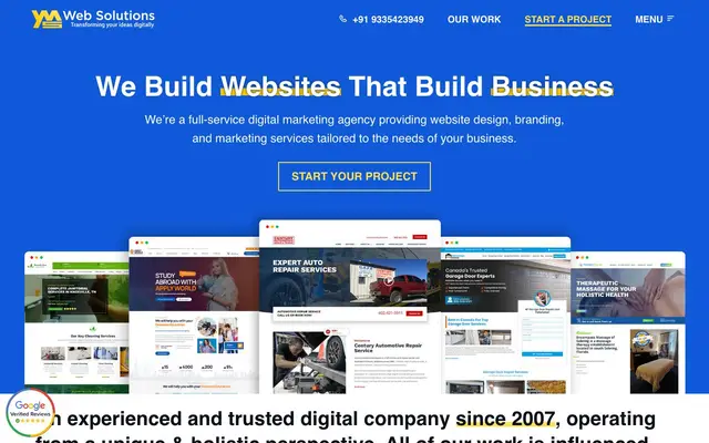 YMS Web Solutions Pvt. Ltd website