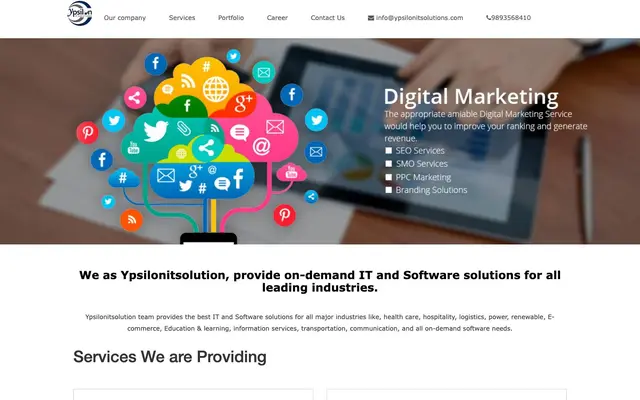 Ypsilon IT Solutions Pvt Ltd website