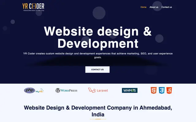 YR Coder website