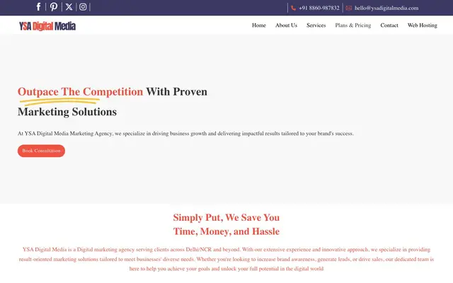 YSA Digital Media website