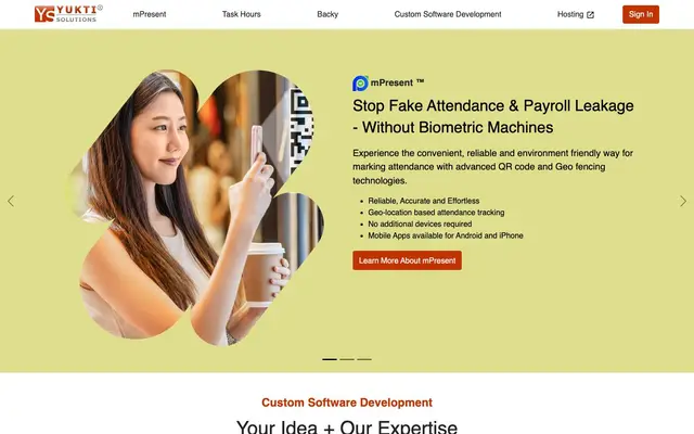 Yukti Solutions Private Limited website
