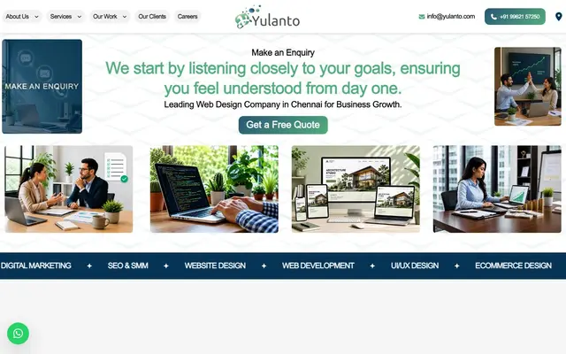 Yulanto Web Creations Pvt Ltd website
