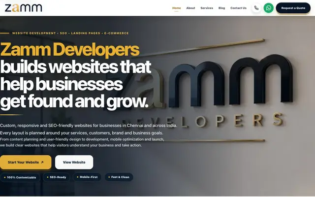 Zamm Developers website