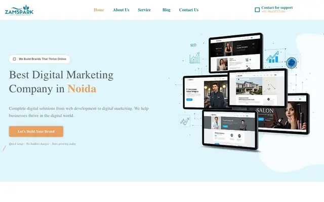 Zamspark Digital Marketing Agency website