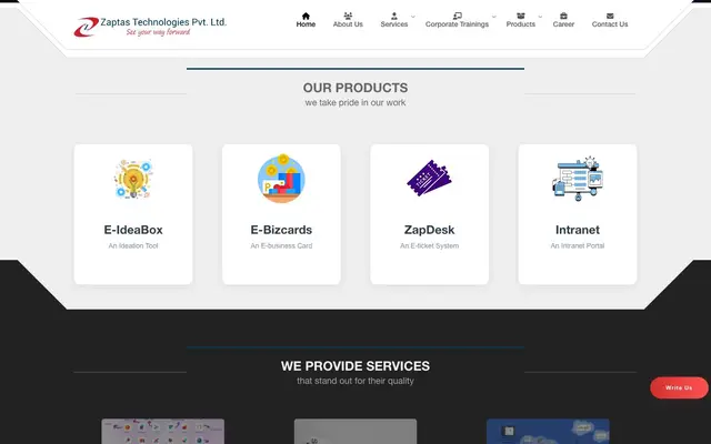 Zaptas technologies Pvt. Ltd, Web Design and Development company in Noida, Gurgaon, Delhi website