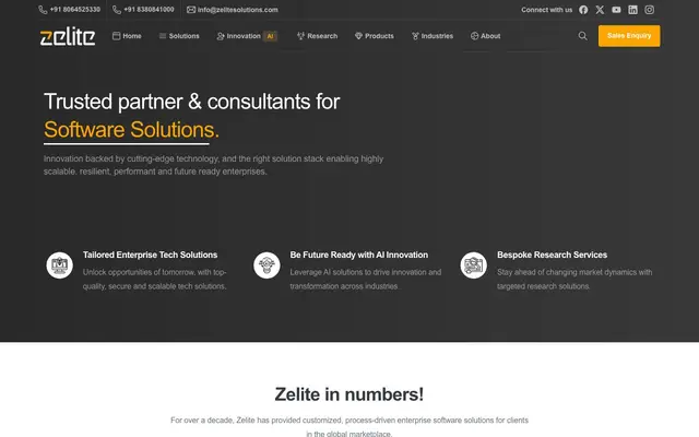 Zelite Solutions Pvt. Ltd. website