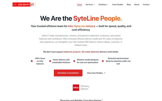 Zesht IT Consulting Services Pvt Ltd website