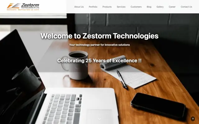 Zestorm Technologies Pvt. Ltd. website