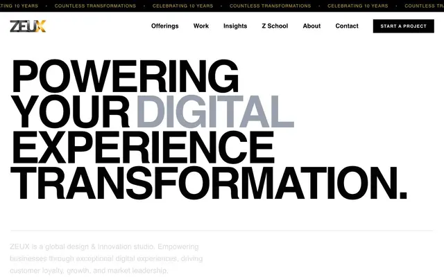 ZEUX Innovation website