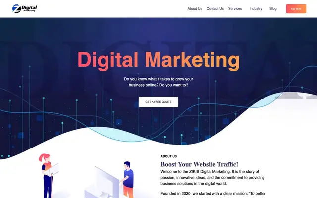 ZIKIS Digital Marketing Agency website