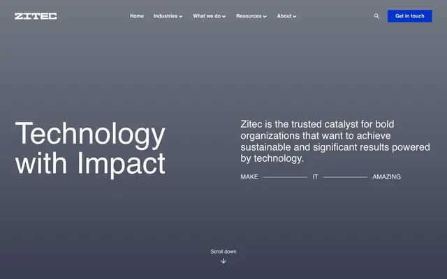 Zitec website