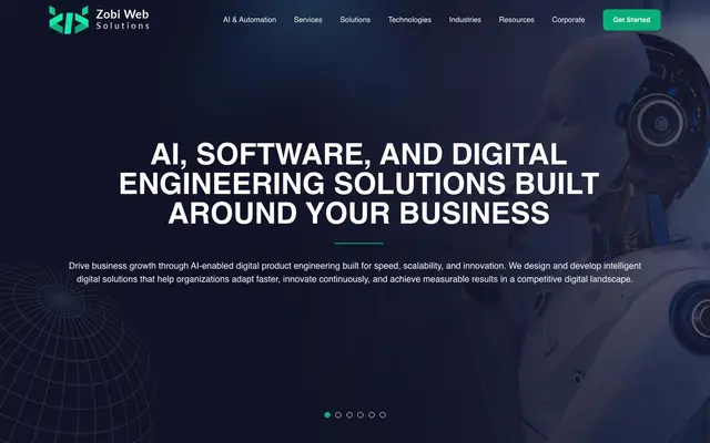 Zobi Web Solutions website