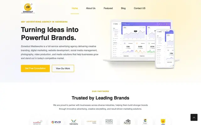 Zonedout Mediaworks & Entertainment PVT LTD website